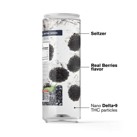 200mg Blackberry THCa Seltzer - D9 Nano - Fresh