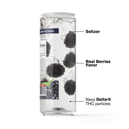 200mg Blackberry THCa Seltzer - D9 Nano - Fresh