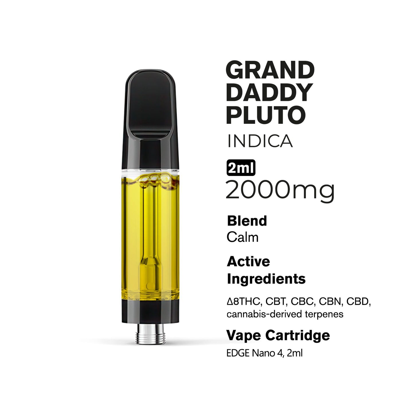 Calm Blend - 2000mg Vape Cart - Indica - 2ml - Blends by Fresh
