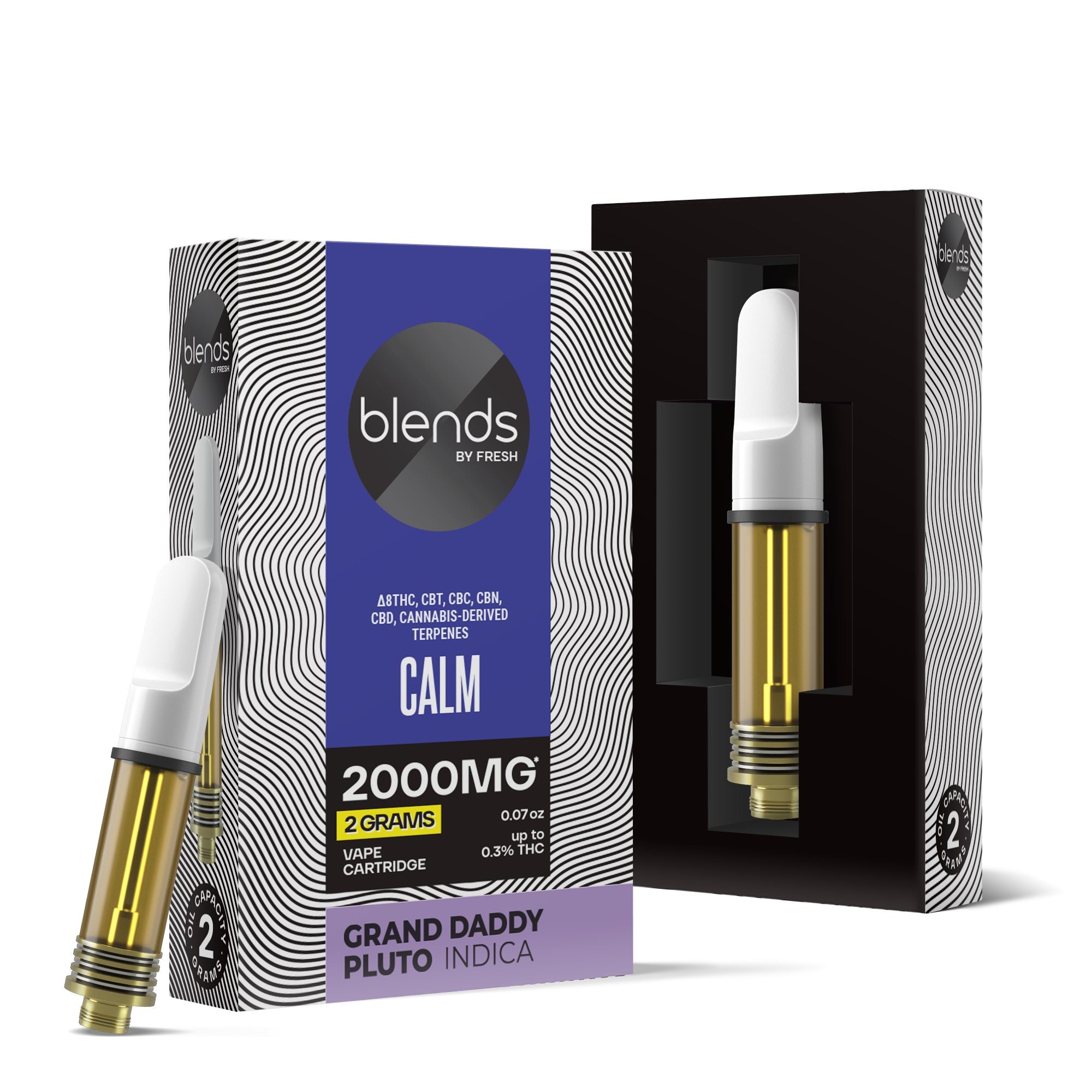 Calm Blend - 2000mg Vape Cart - Indica - 2ml - Blends by Fresh