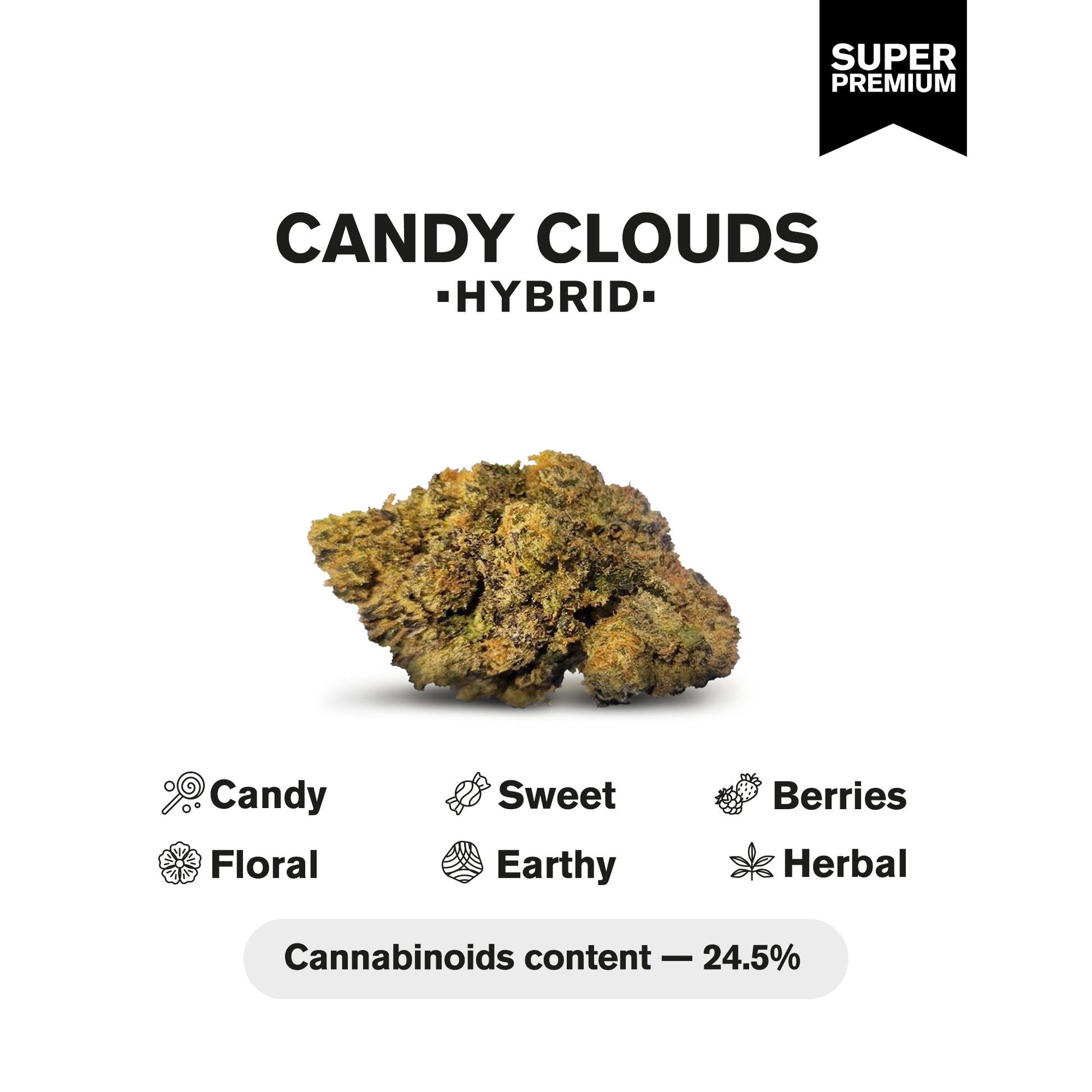 Candy Clouds Flower - Hybrid - THCA