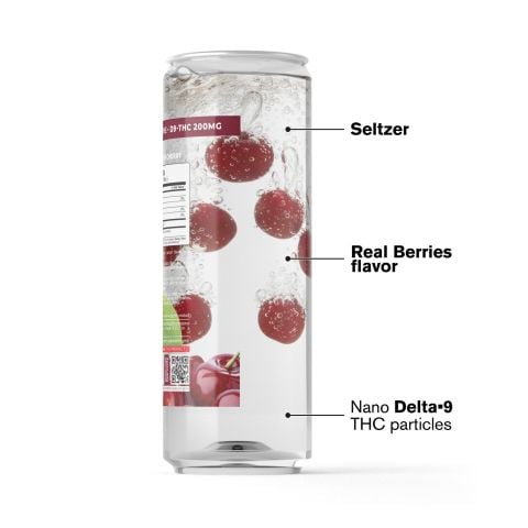 200mg Cherry THCa Seltzer - D9 Nano - Fresh