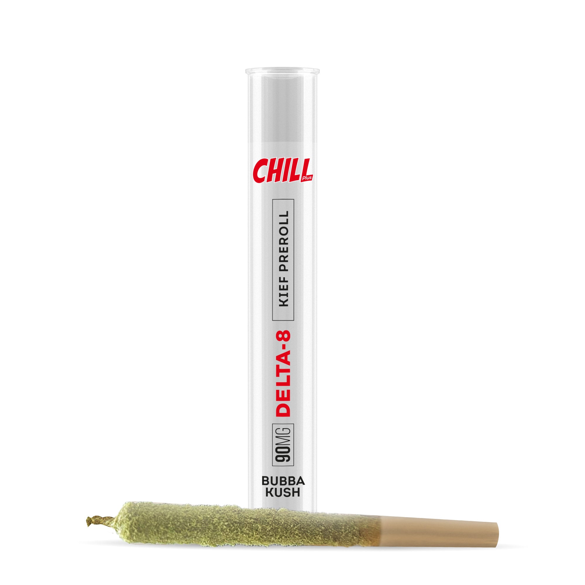 1g Bubba Kush Pre-Roll with Kief - 90mg Delta 8 THC - Chill Plus - 1 Joint