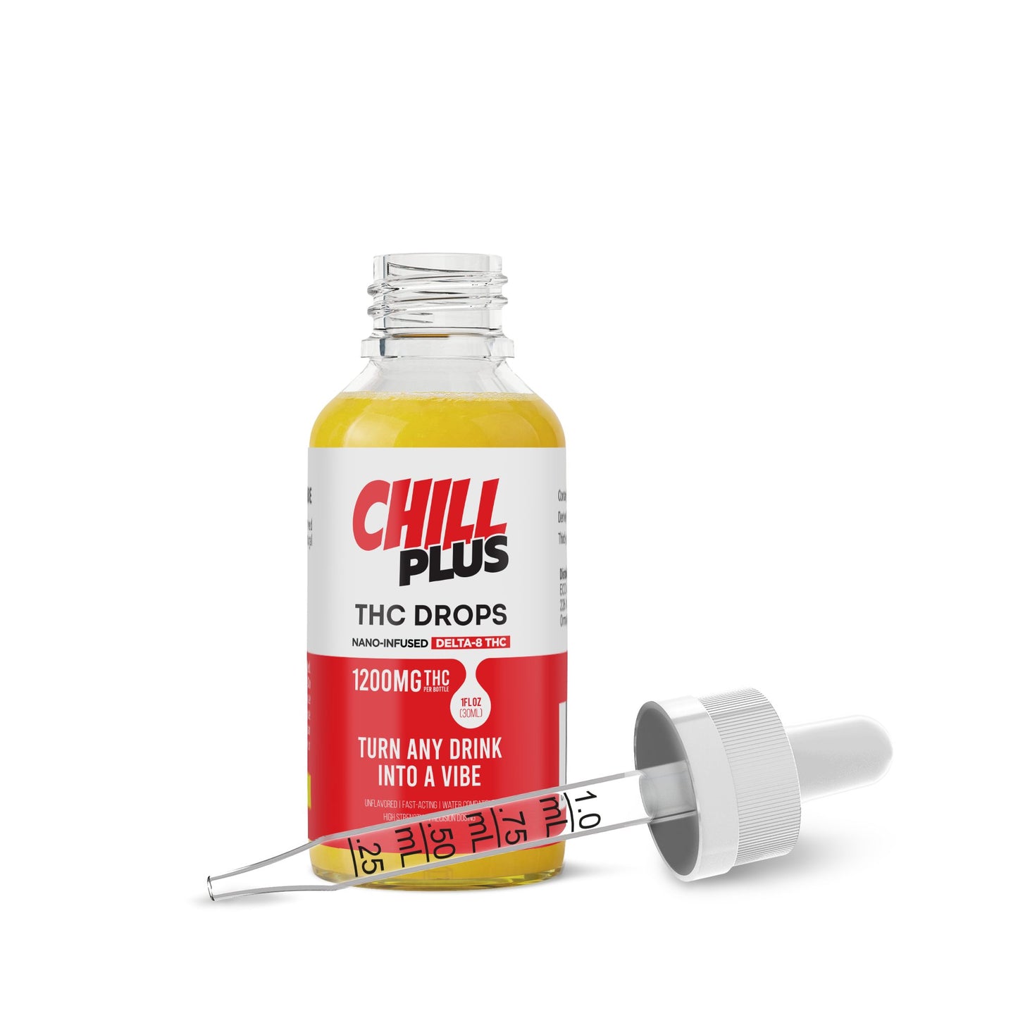 D8 Nano Unflavored Oil Drops - 1,200mg - Chill Plus
