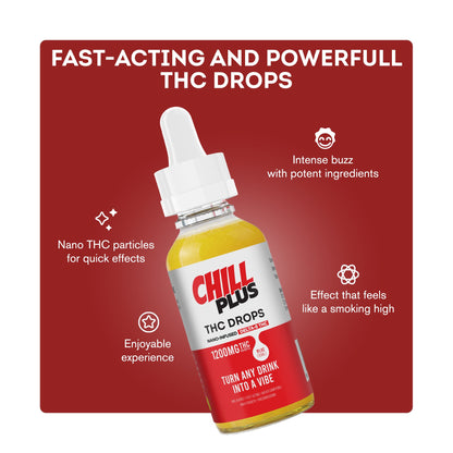 D8 Nano Unflavored Oil Drops - 1,200mg - Chill Plus