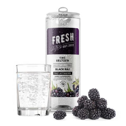 D9 Nano Black Raz THC Seltzer - 100mg - Fresh
