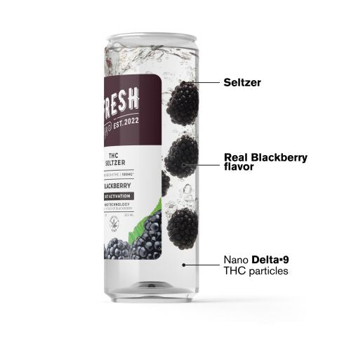 D9 Nano Blackberry THC Seltzer - 100mg - Fresh