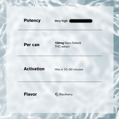 D9 Nano Blackberry THC Seltzer - 100mg - Fresh