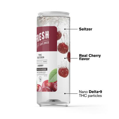 D9 Nano Cherry THC Seltzer - 100mg - Fresh