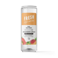 D9 Nano Strawberry & Peach THC Seltzer - 100mg - Fresh