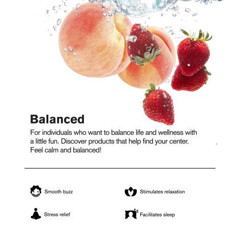 D9 Nano Strawberry & Peach THC Seltzer - 100mg - Fresh