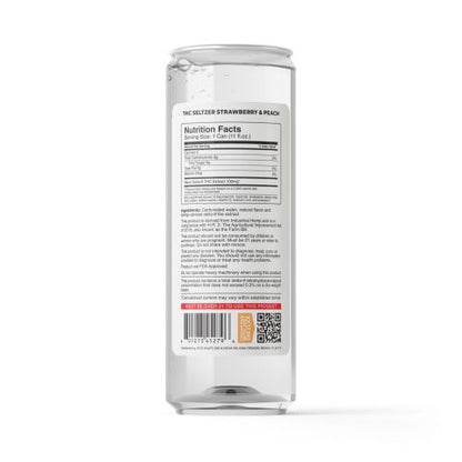 D9 Nano Strawberry & Peach THC Seltzer - 100mg - Fresh