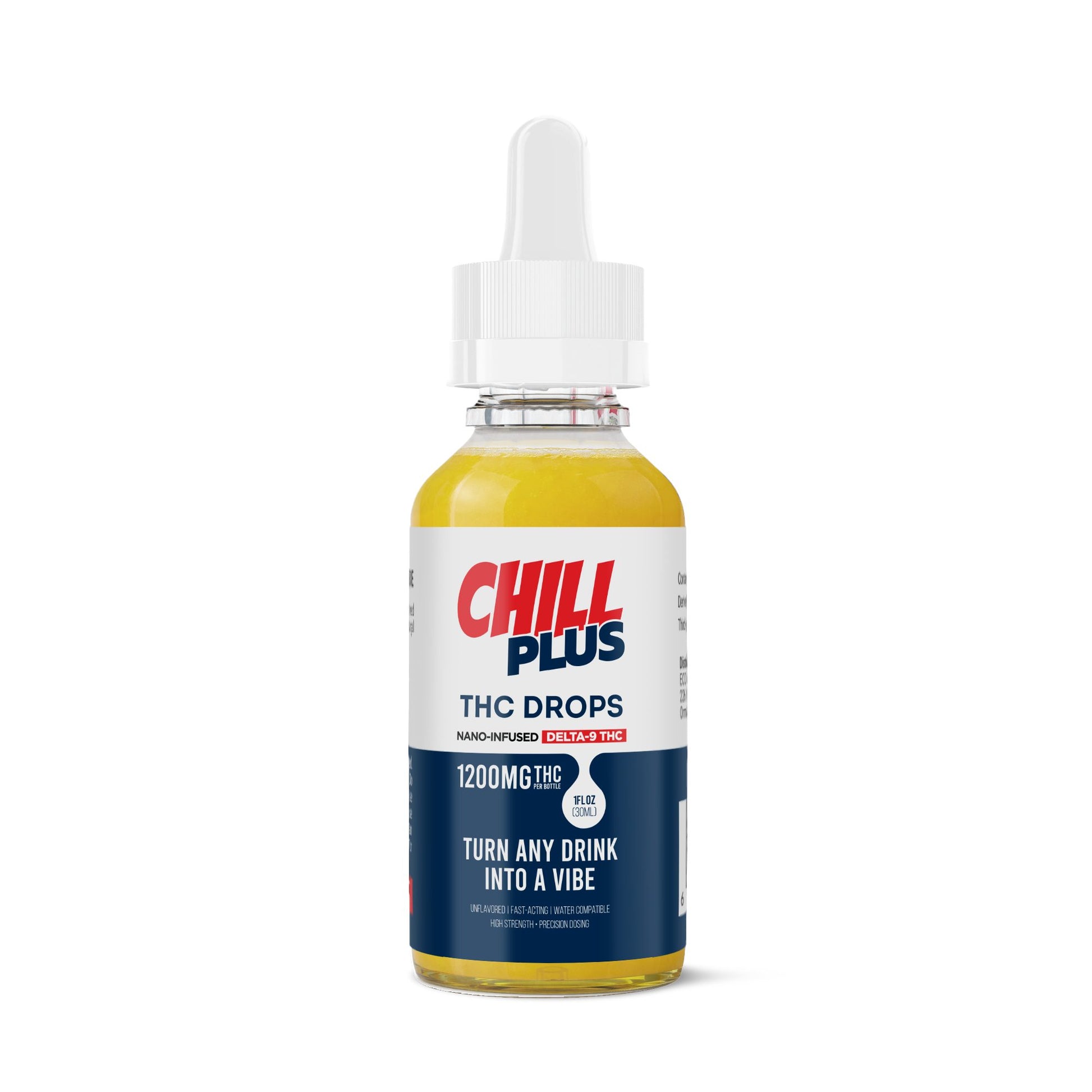 D9 Nano Unflavored Oil Drops - 1,200mg - Chill Plus