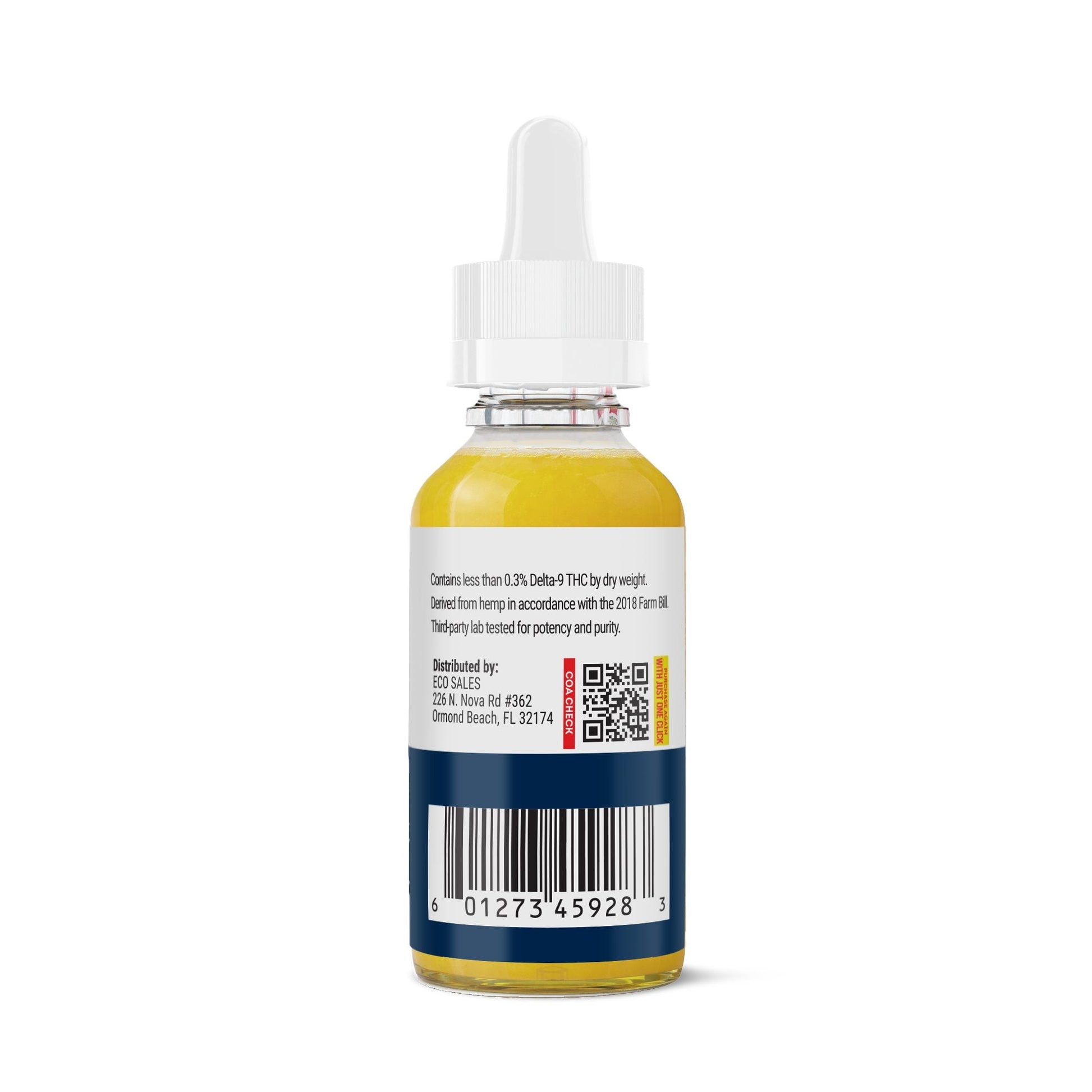 D9 Nano Unflavored Oil Drops - 1,200mg - Chill Plus