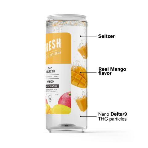Delta 9 Nano Mango THC Seltzer - 100mg - Fresh