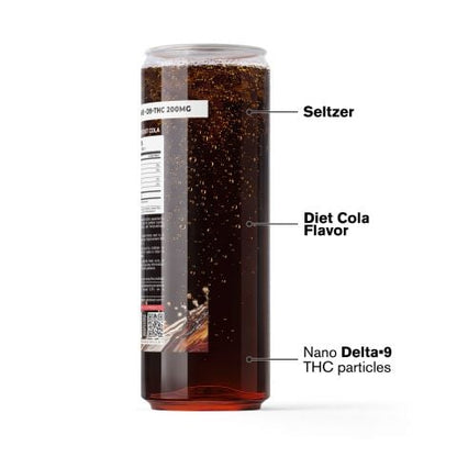 200mg Diet Cola THCa Seltzer - D9 Nano - Fresh