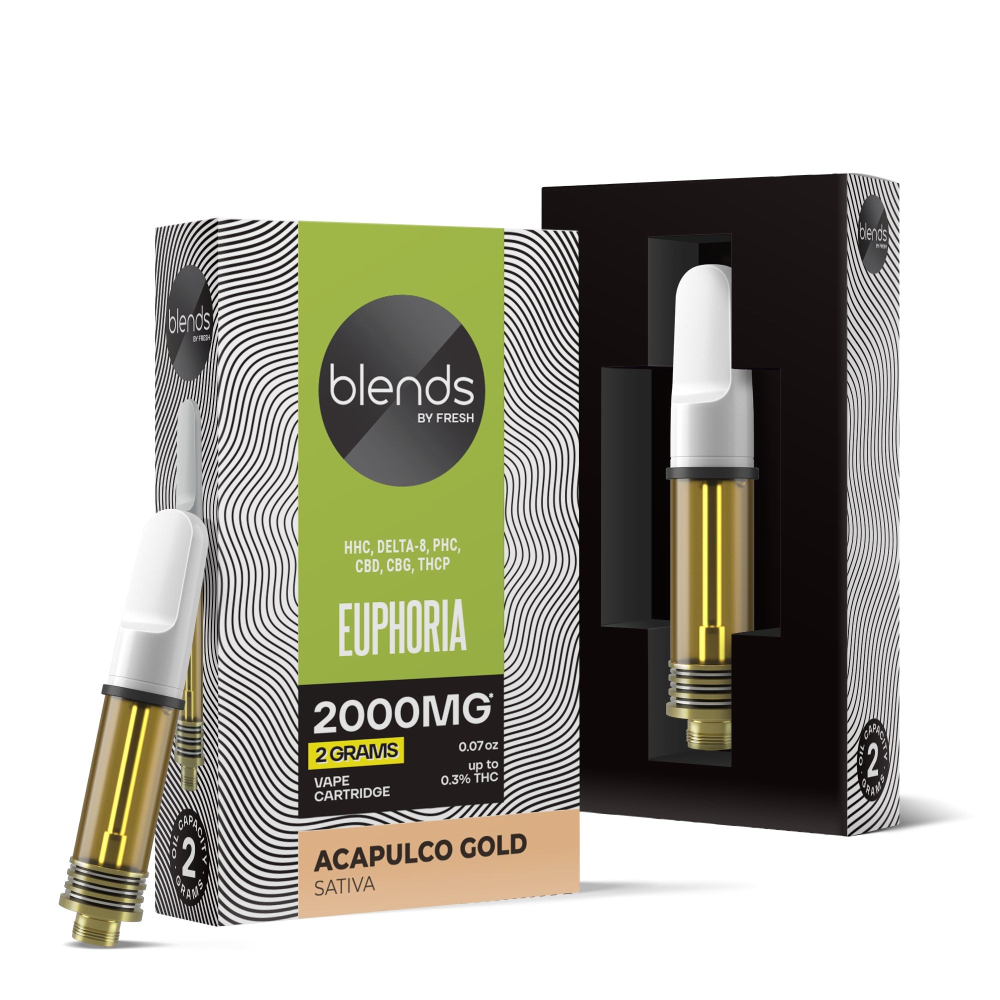 Euphoria Blend - 2000mg Vape Cart - Sativa - 2ml - Blends by Fresh