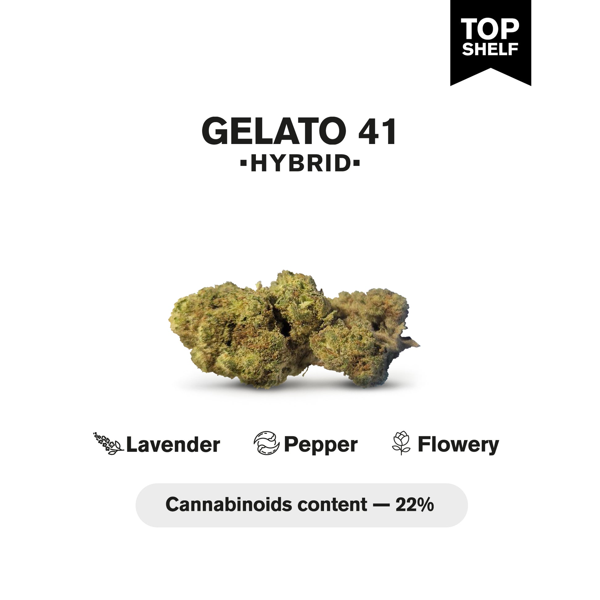 Gelato 41 Flower - Hybrid - THCA