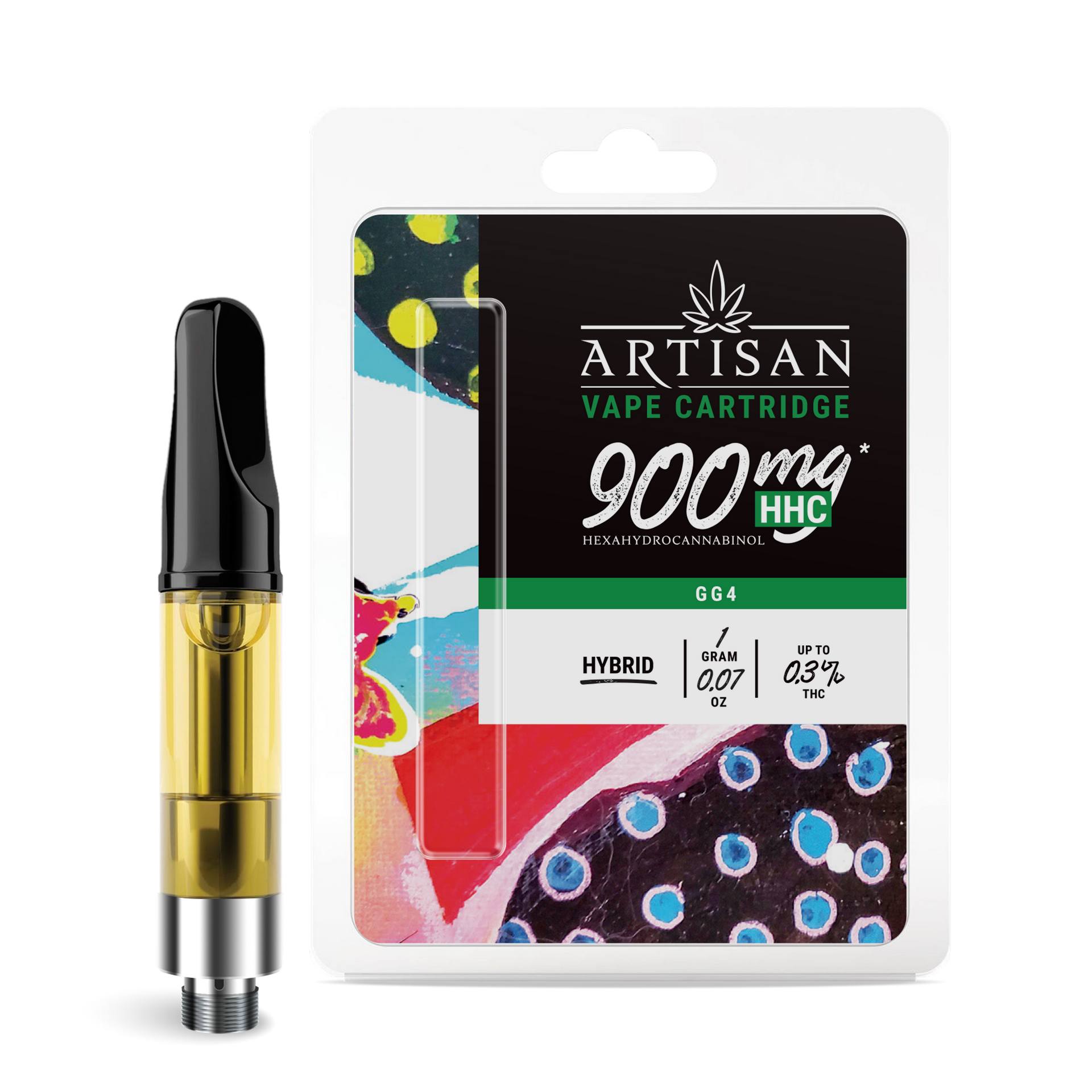 900mg HHC Vape Cart - GG4 - Hybrid - 1ml - Artisan