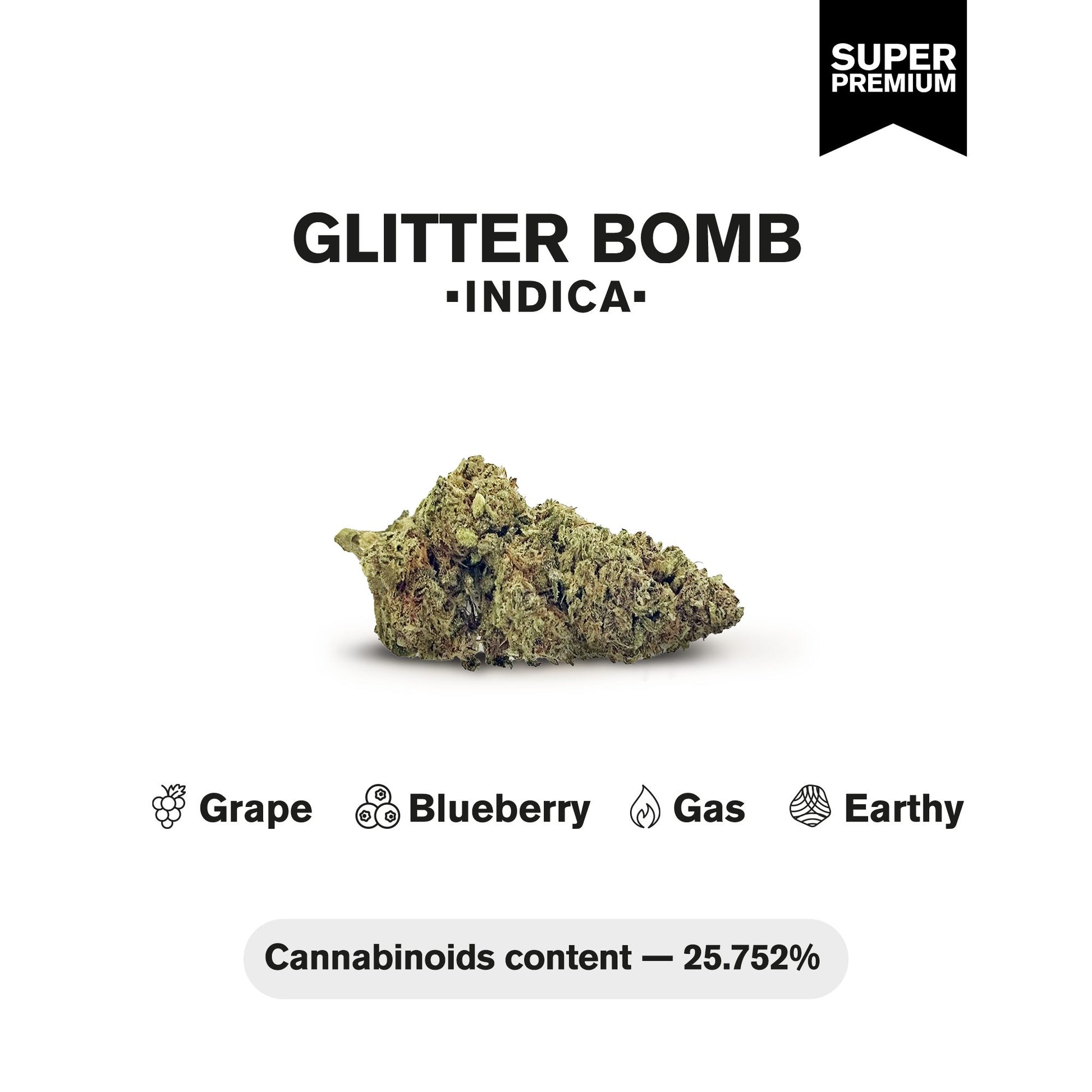 Glitter Bomb Flower - Indica - THCA