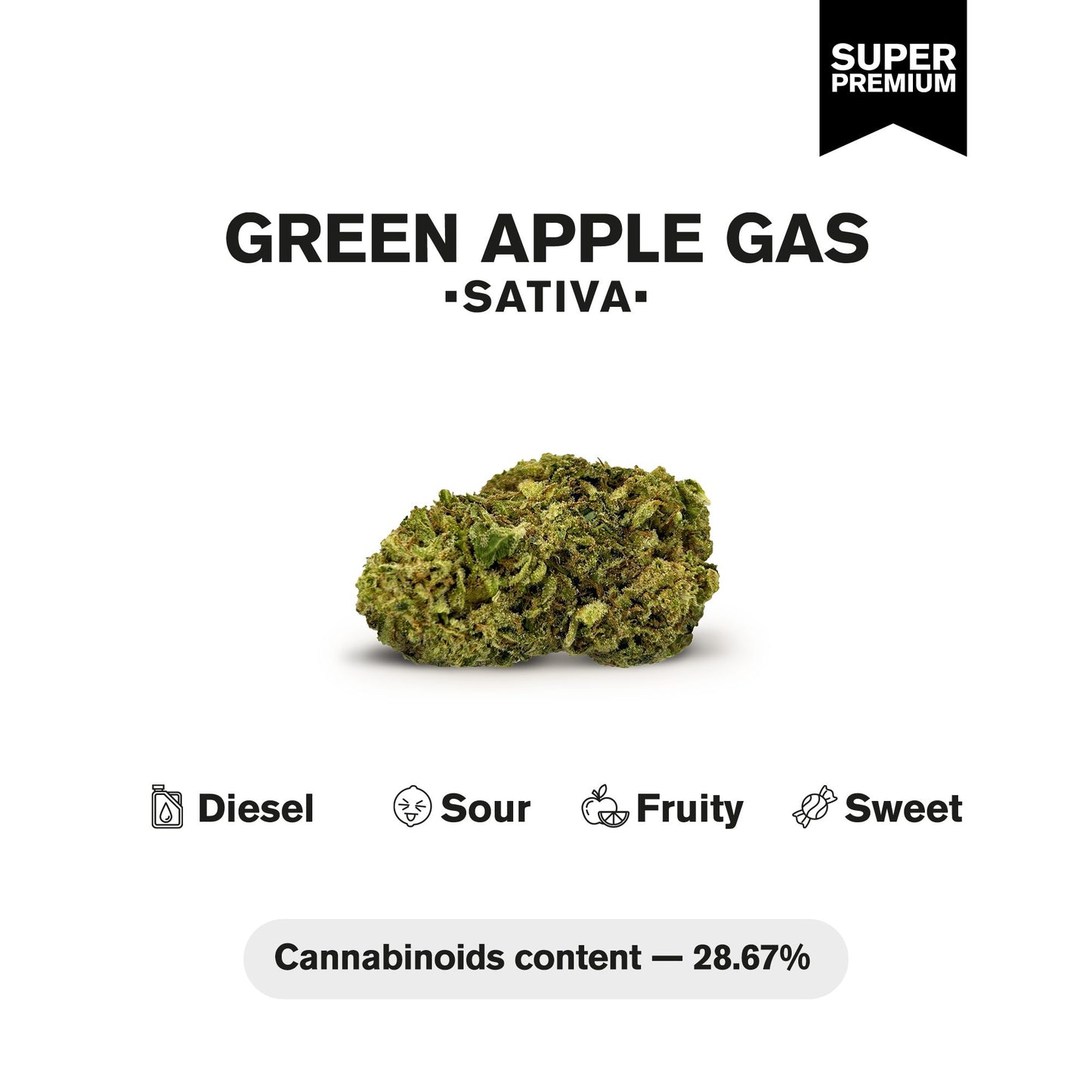 Green Apple Gas Flower - Sativa - THCA