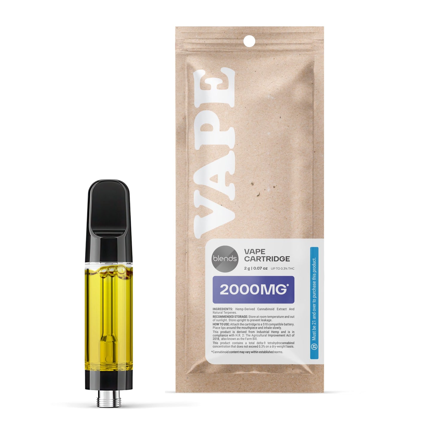 Happy Blend - 2000mg Vape Cart - Sativa - 2ml - Blends by Fresh