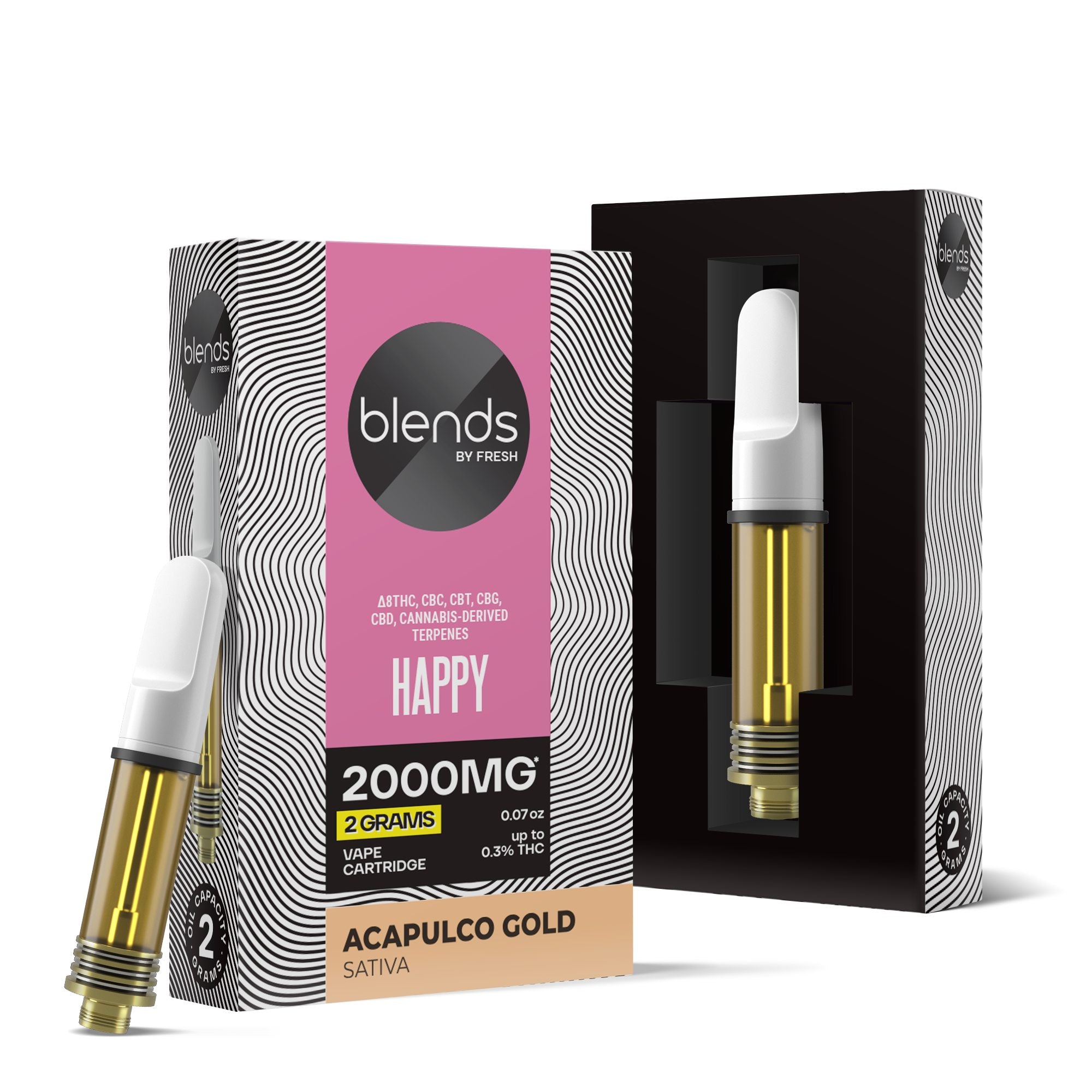 Happy Blend - 2000mg Vape Cart - Sativa - 2ml - Blends by Fresh