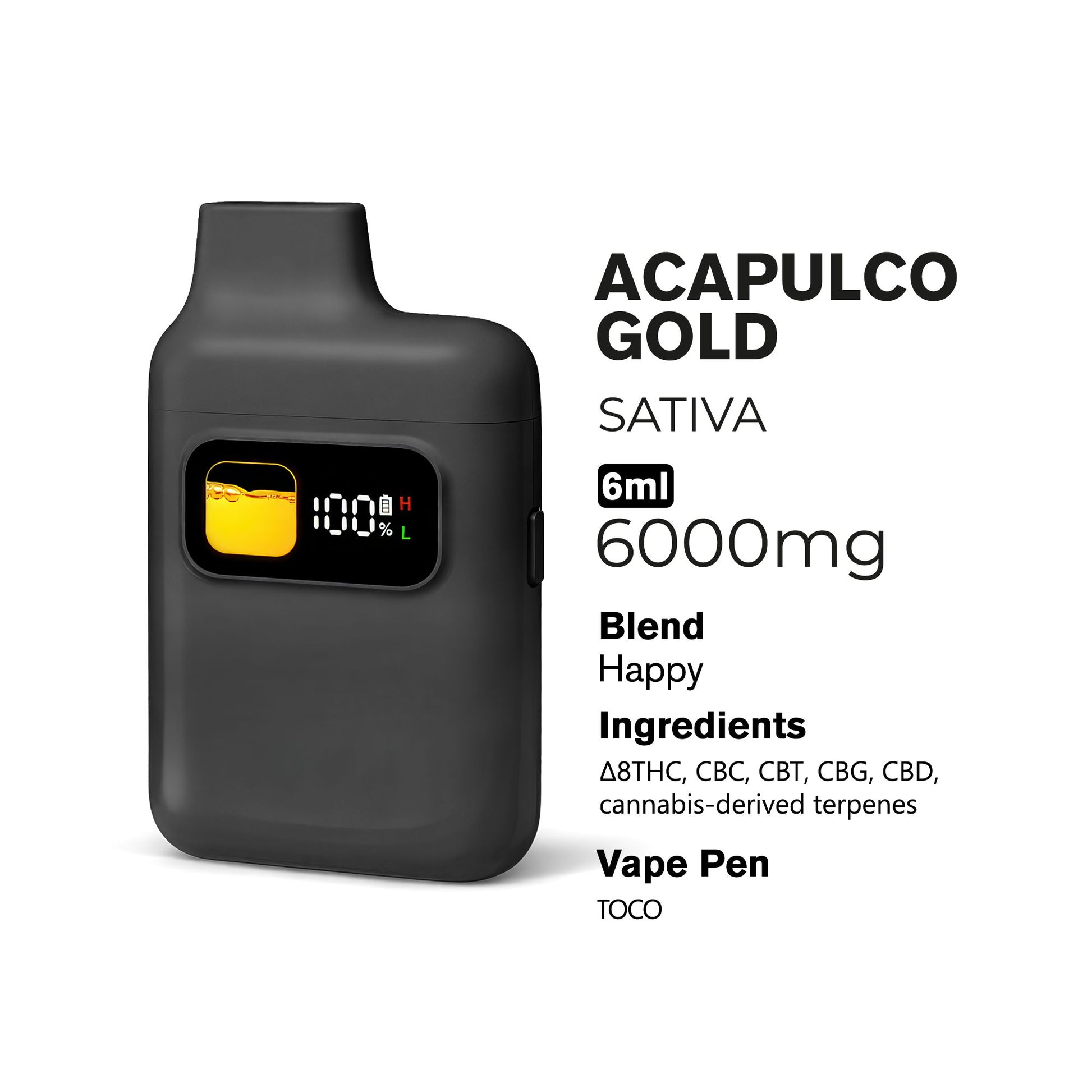 Happy Blend - 6000mg Vape Pen - Sativa - 6ml - Blends by Fresh
