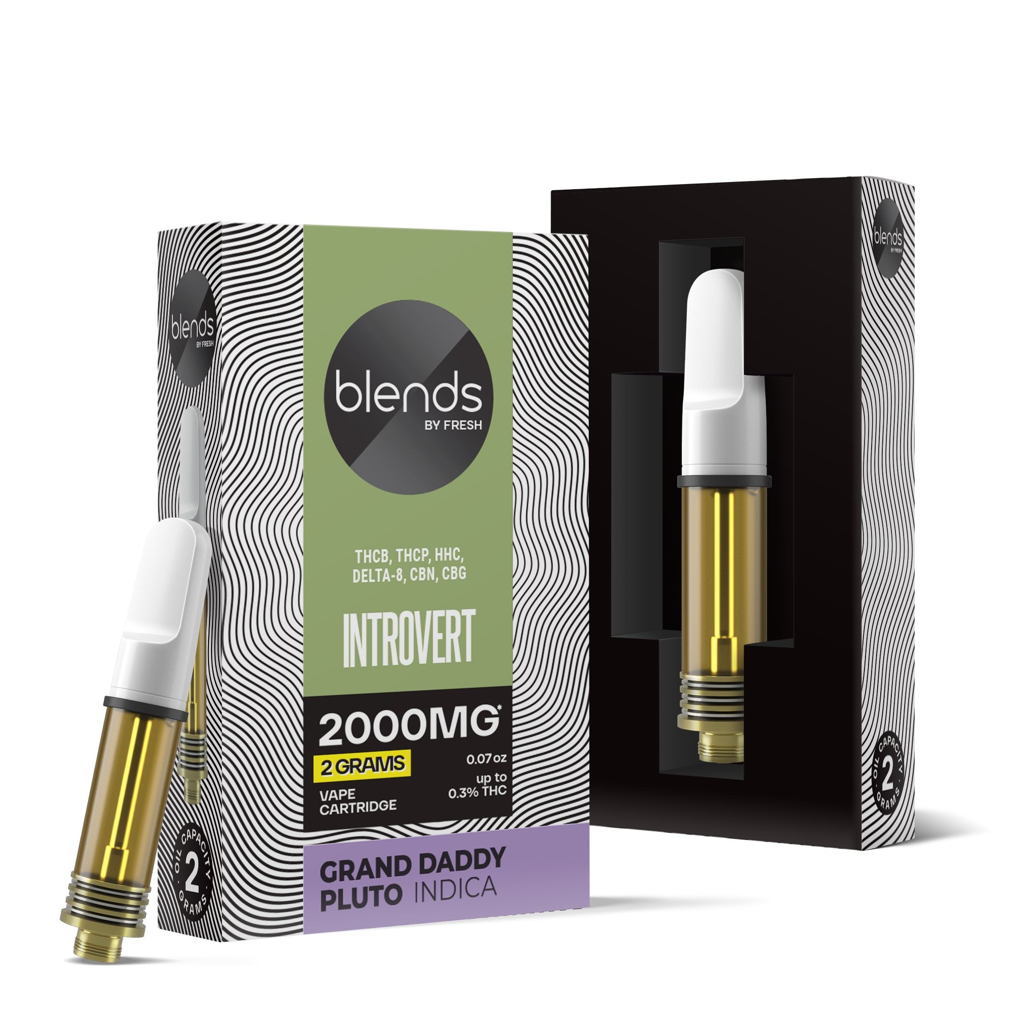 Introvert Blend - 2000mg Vape Cart - Indica - 2ml - Blends by Fresh