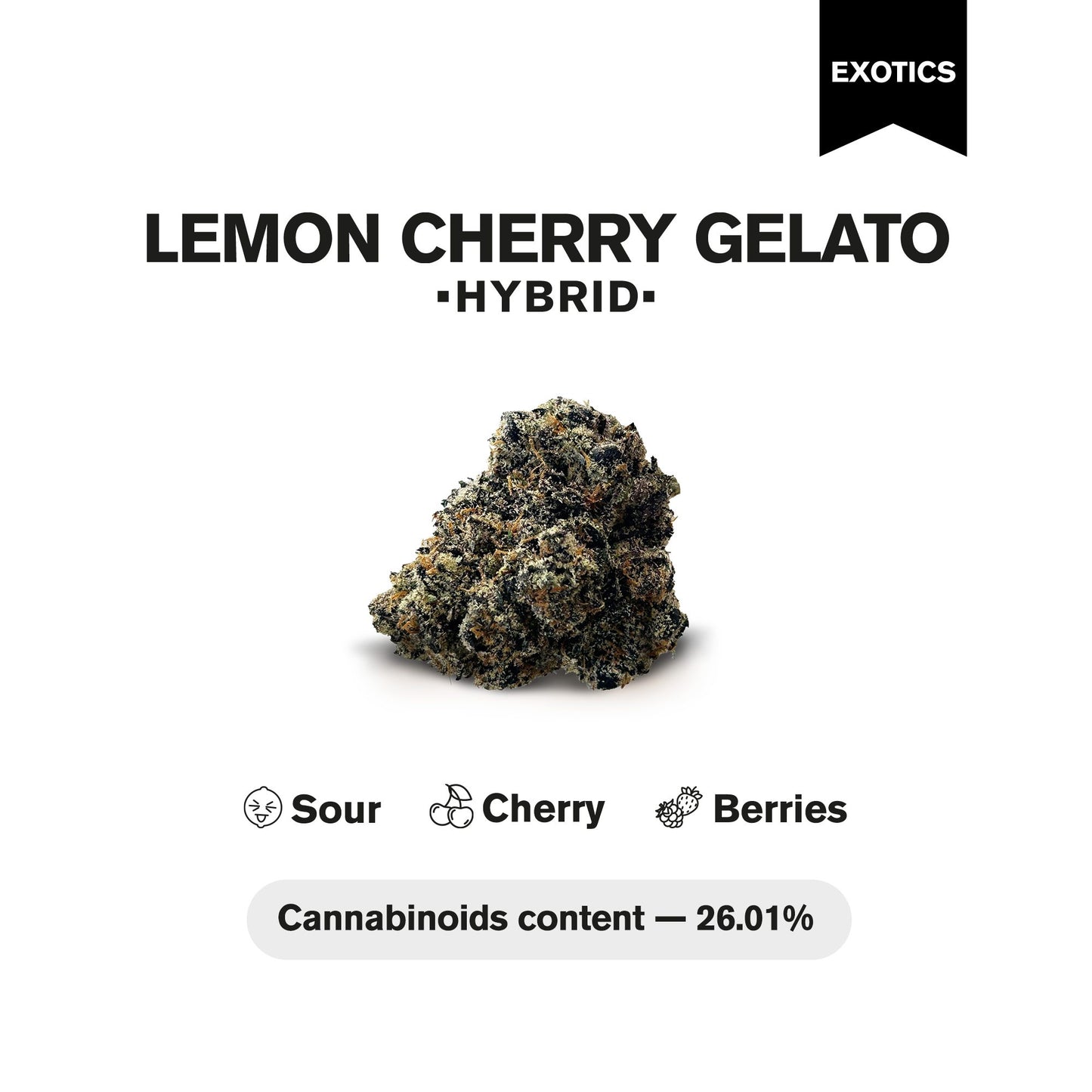 Lemon Cherry Gelato Flower – Hybrid – THCA