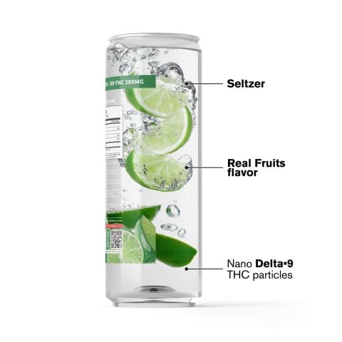 200mg Lime THCa Seltzer - D9 Nano - Fresh
