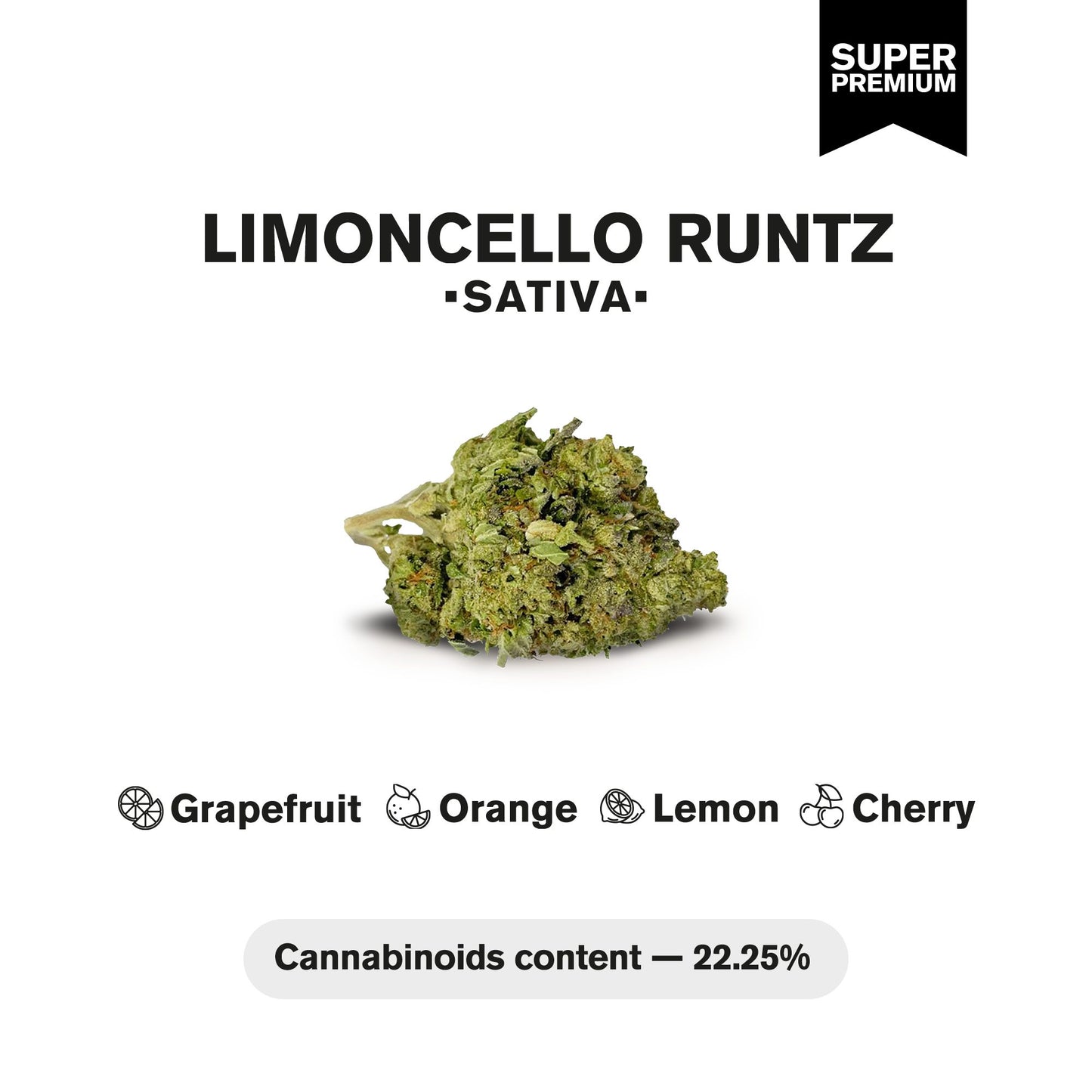 Limoncello Runtz Flower – Sativa – THCA
