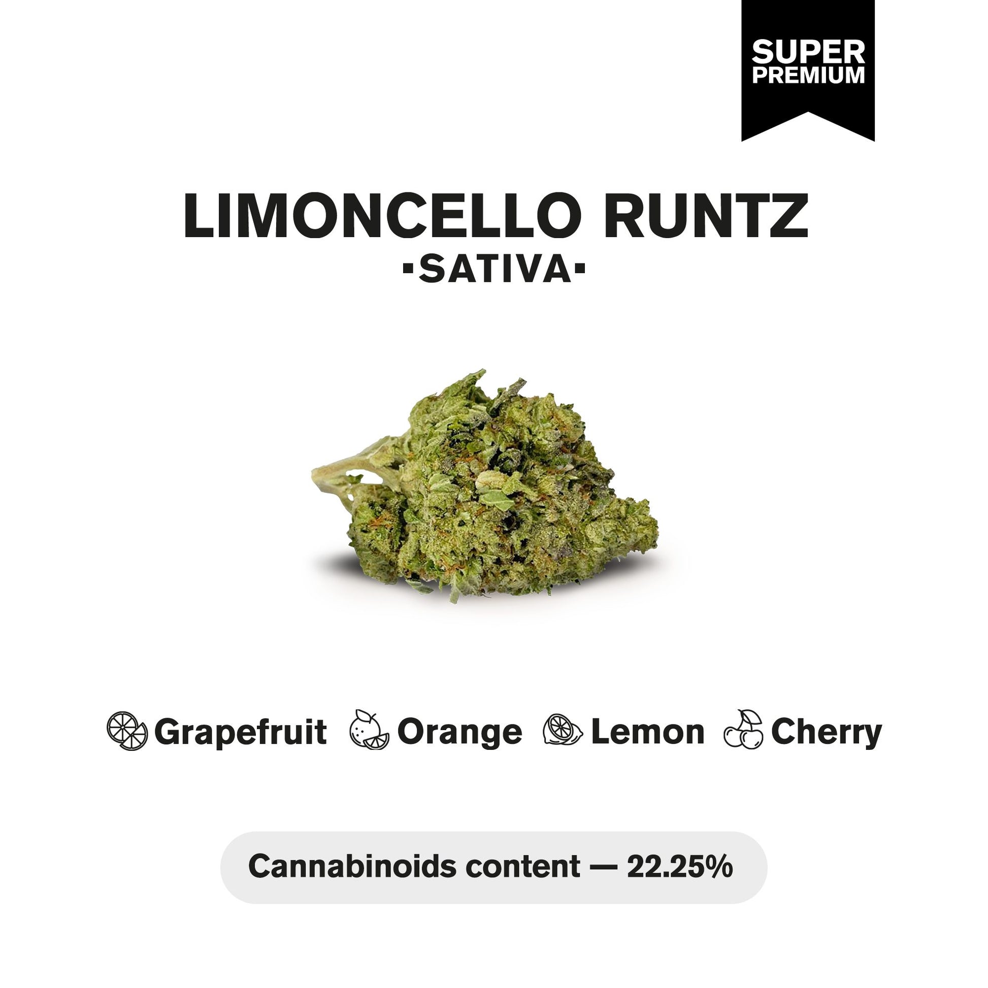 Limoncello Runtz Flower – Sativa – THCA