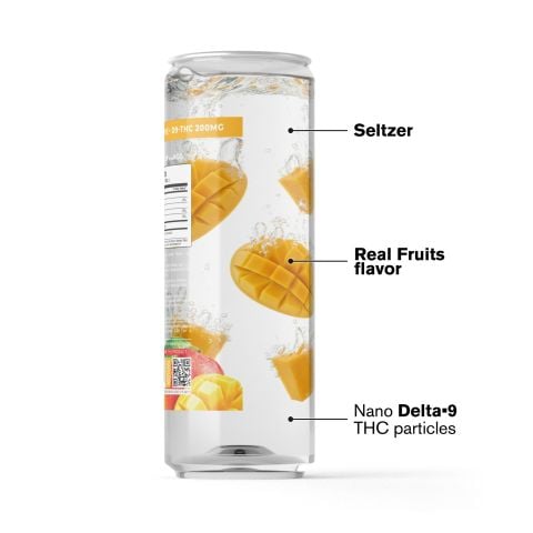 200mg Mango THCa Seltzer - D9 Nano - Fresh
