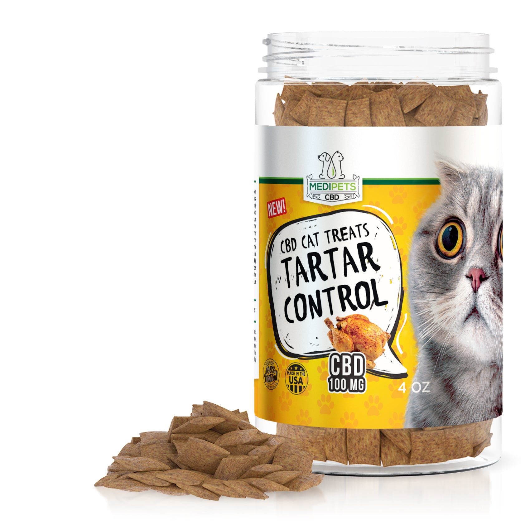 CBD Cat Treats - Tartar Control - 100mg - MediPets