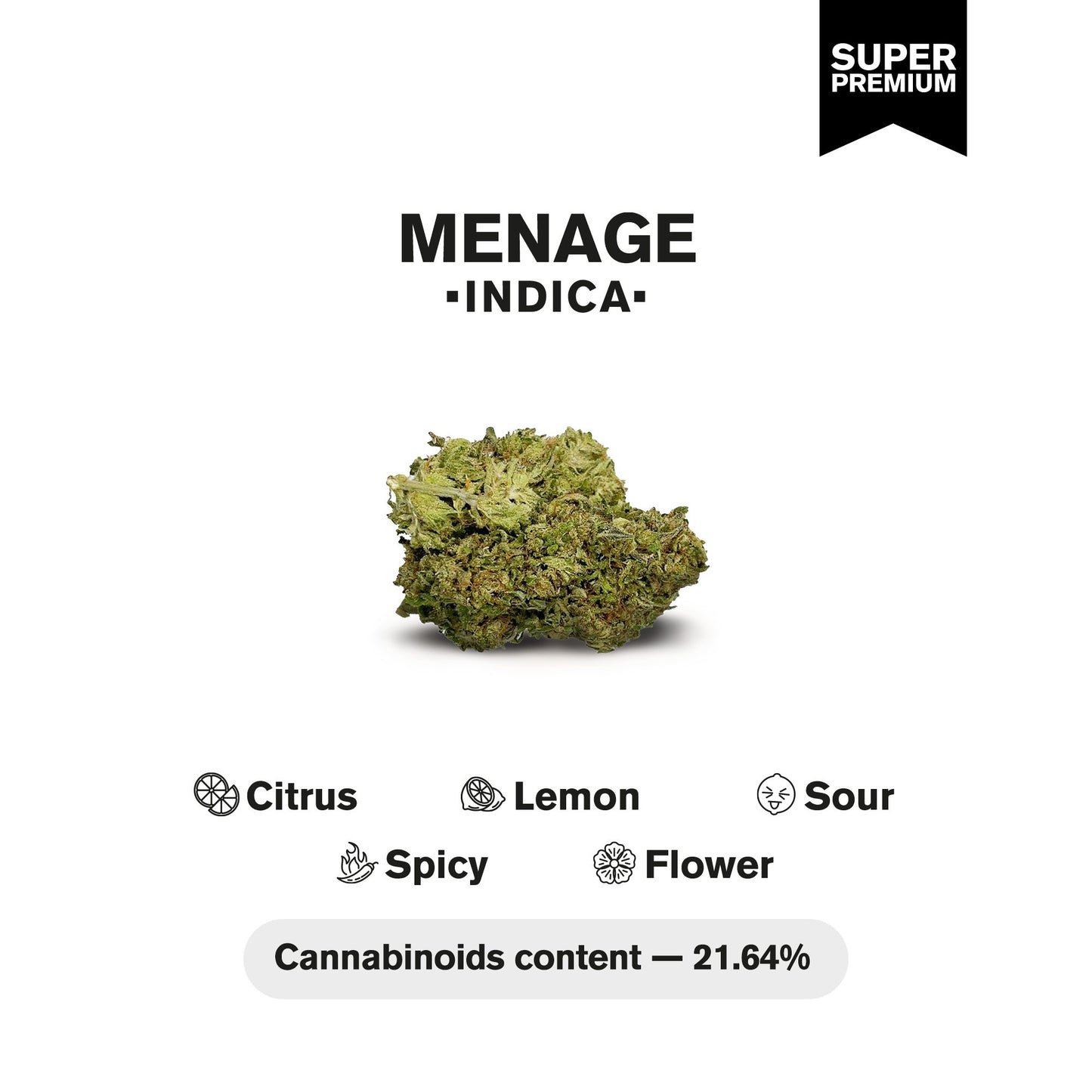 Ménage Flower – Indica – THCA