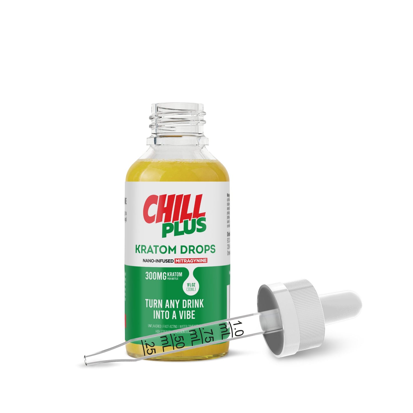 Mitragynine Nano Unflavored Oil Drops - 300mg - Chill Plus