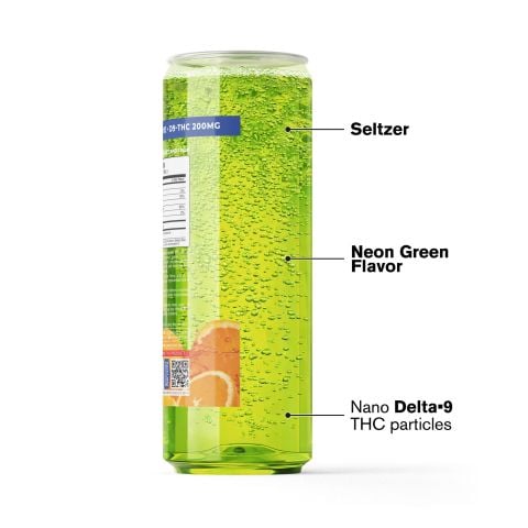 200mg Neon Green THCa Seltzer - D9 Nano - Fresh