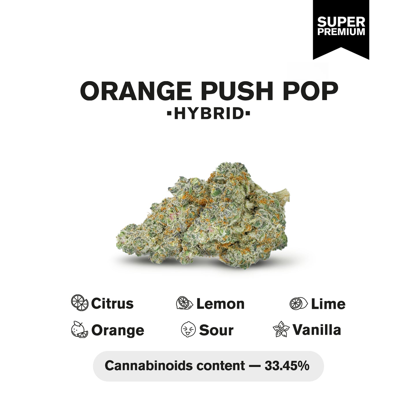 Orange Push Pop Flower - Hybrid - THCA