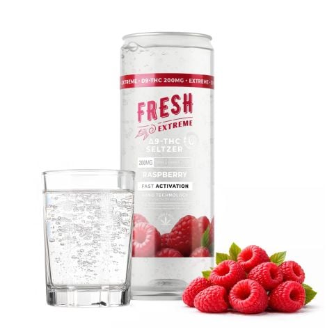 200mg Raspberry THCa Seltzer - D9 Nano - Fresh
