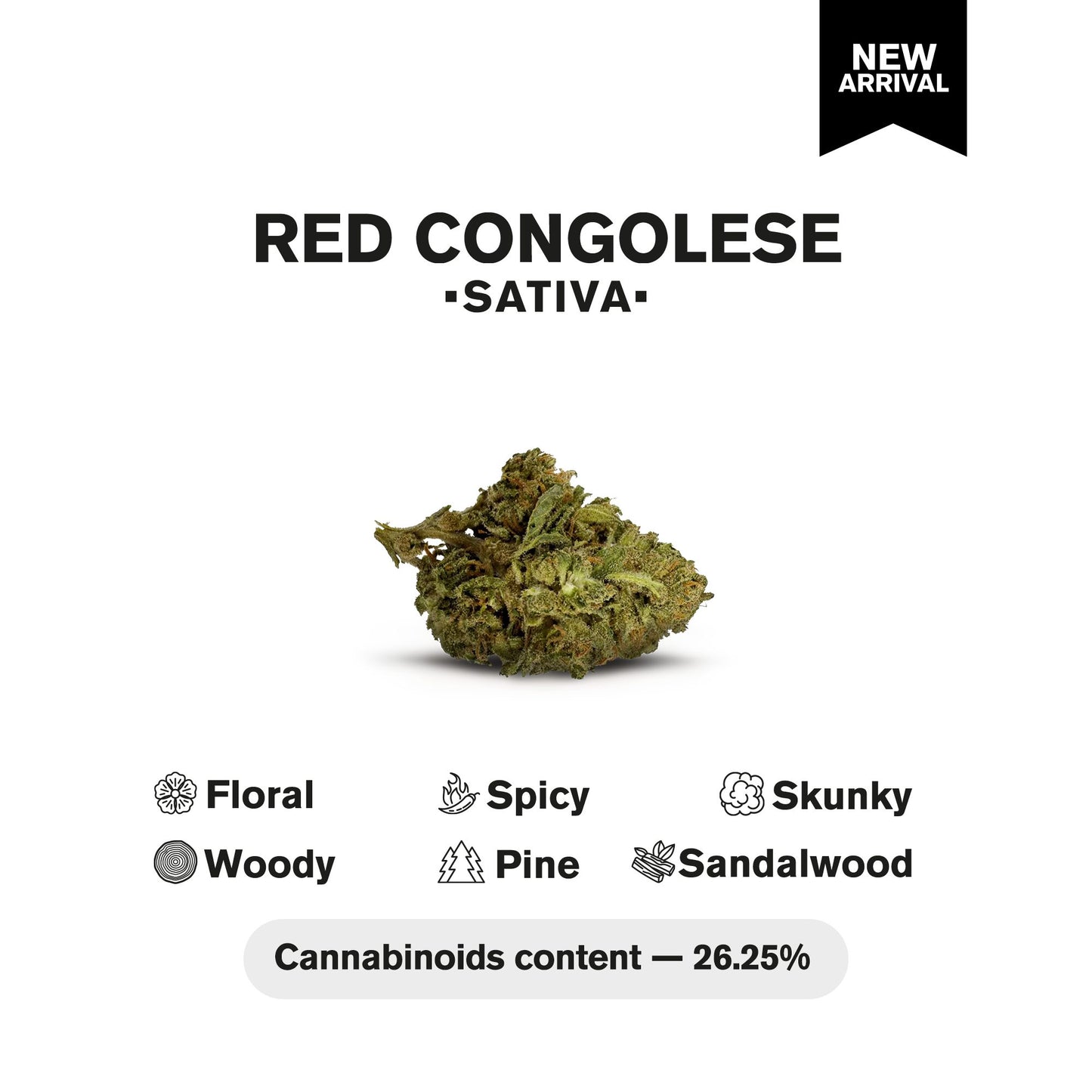 Red Congolese Flower – Sativa – THCA
