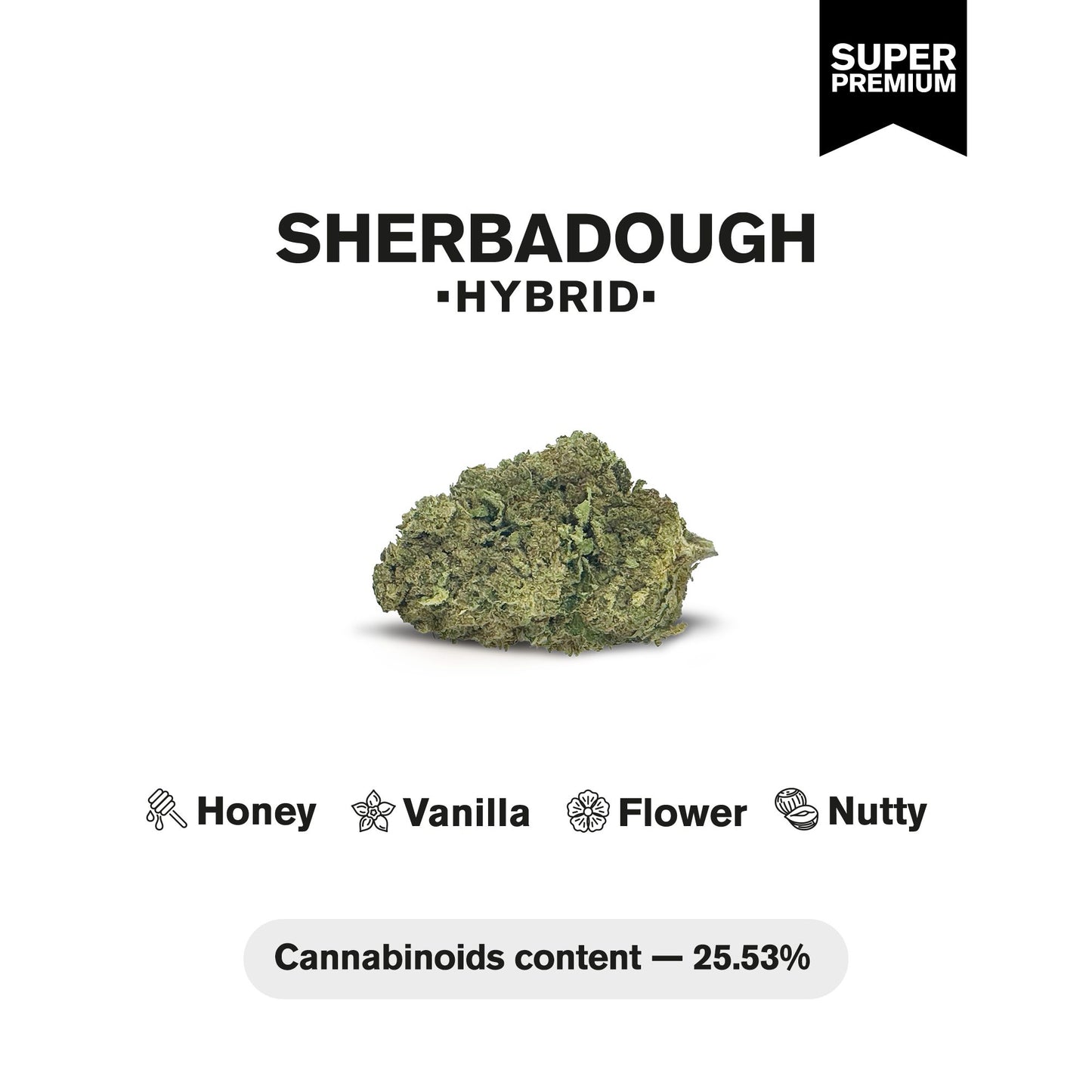 Sherbadough Flower – Hybrid – THCA