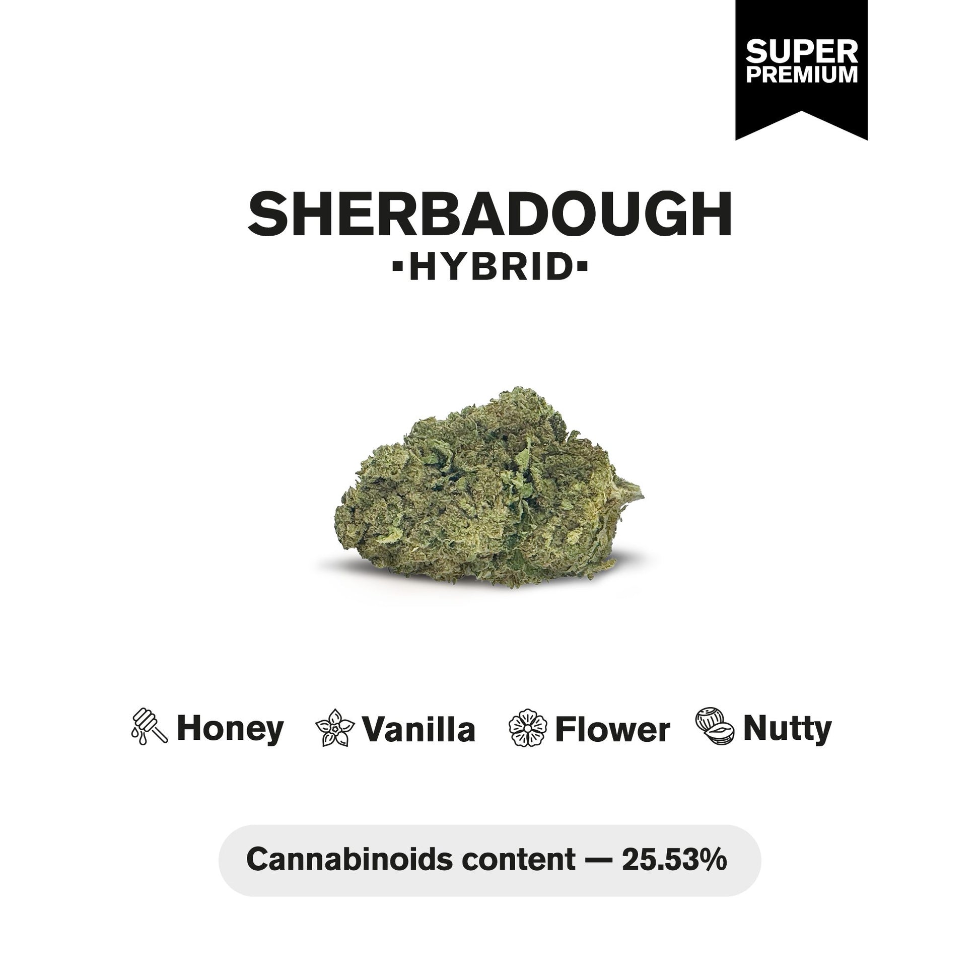 Sherbadough Flower – Hybrid – THCA