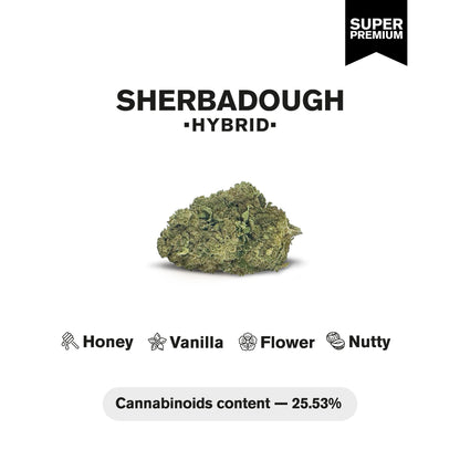 Sherbadough Flower – Hybrid – THCA