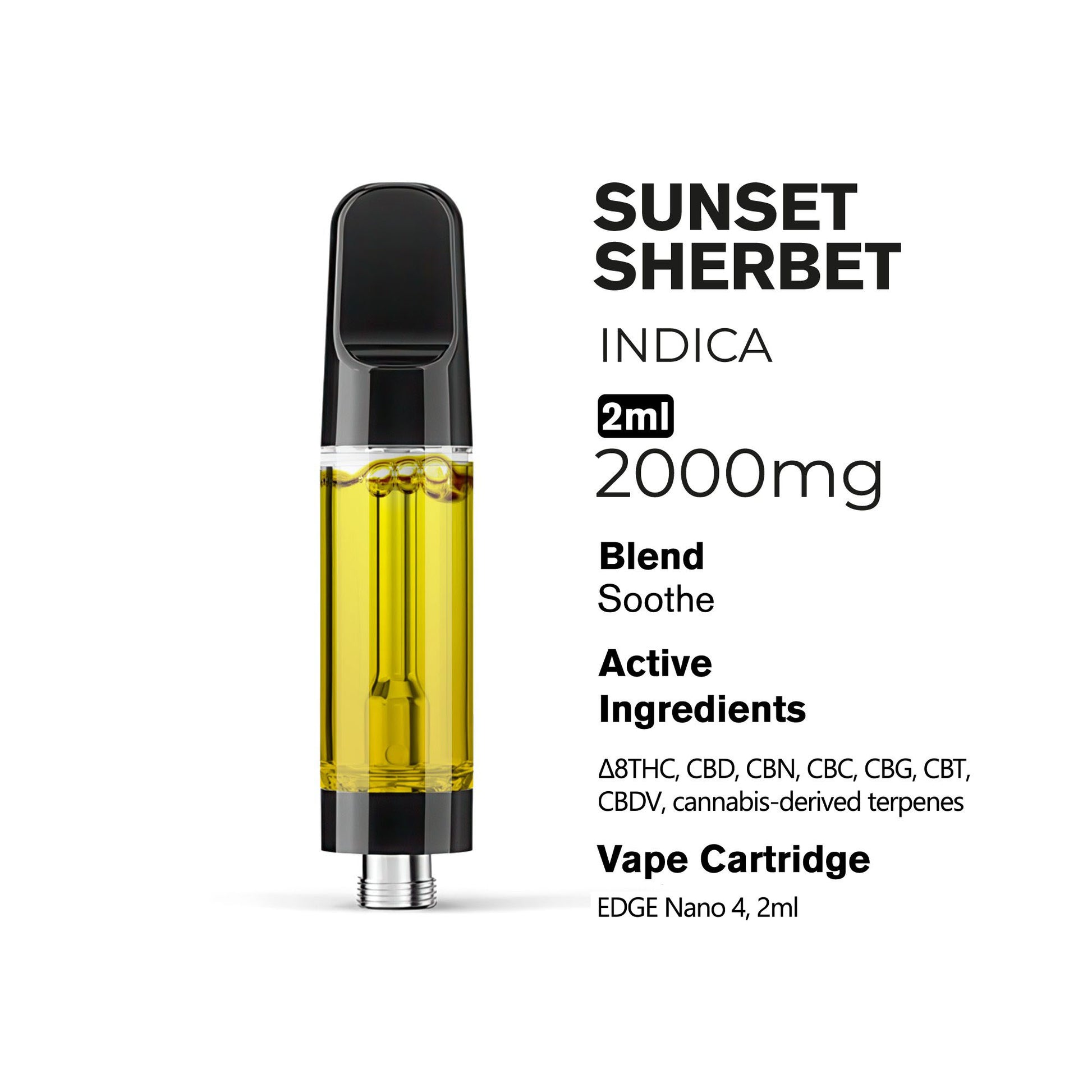 Soothe Blend - 2000mg Vape Cart - Indica - 2ml - Blends by Fresh