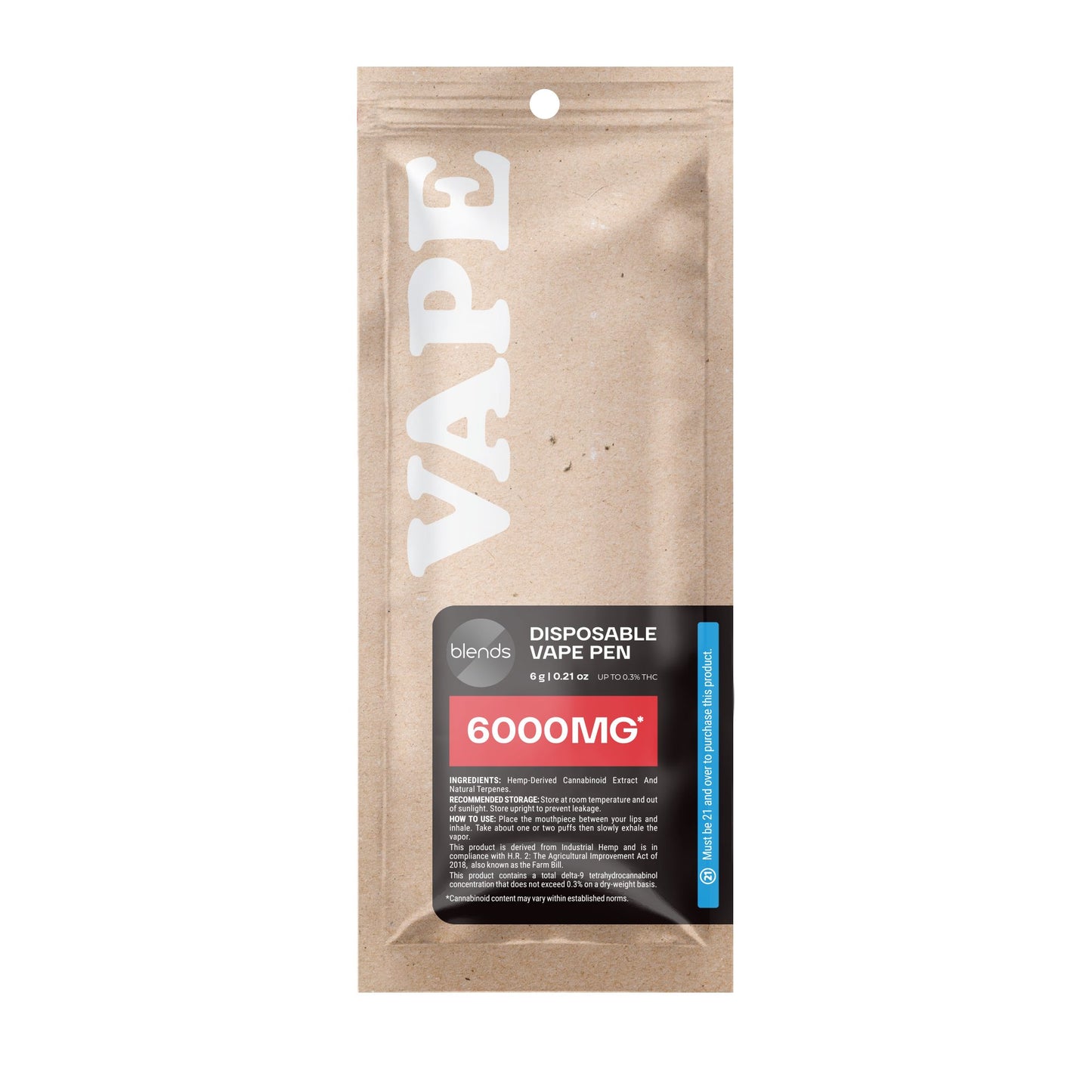 Soothe Blend - 6000mg Vape Pen - Indica - 6ml - Blends by Fresh