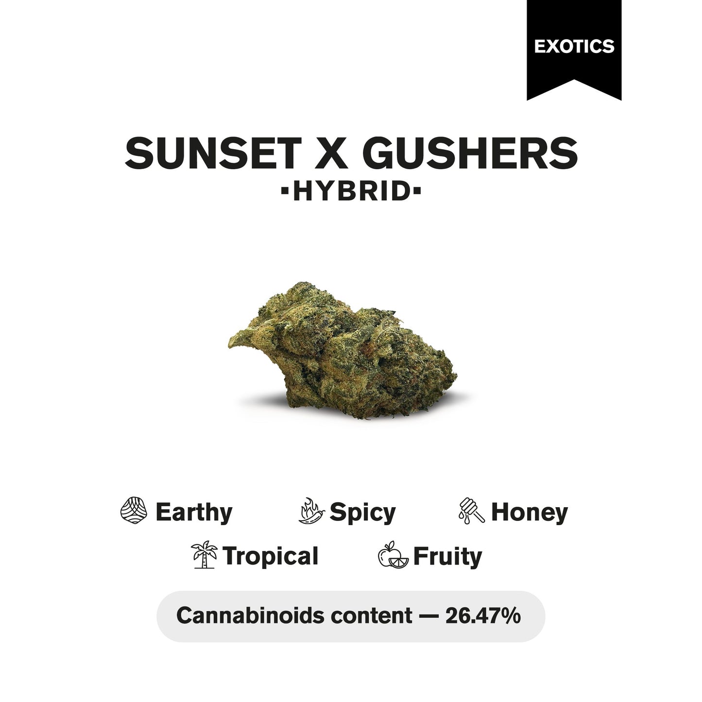 Sunset x Gushers Flower - Hybrid - THCA