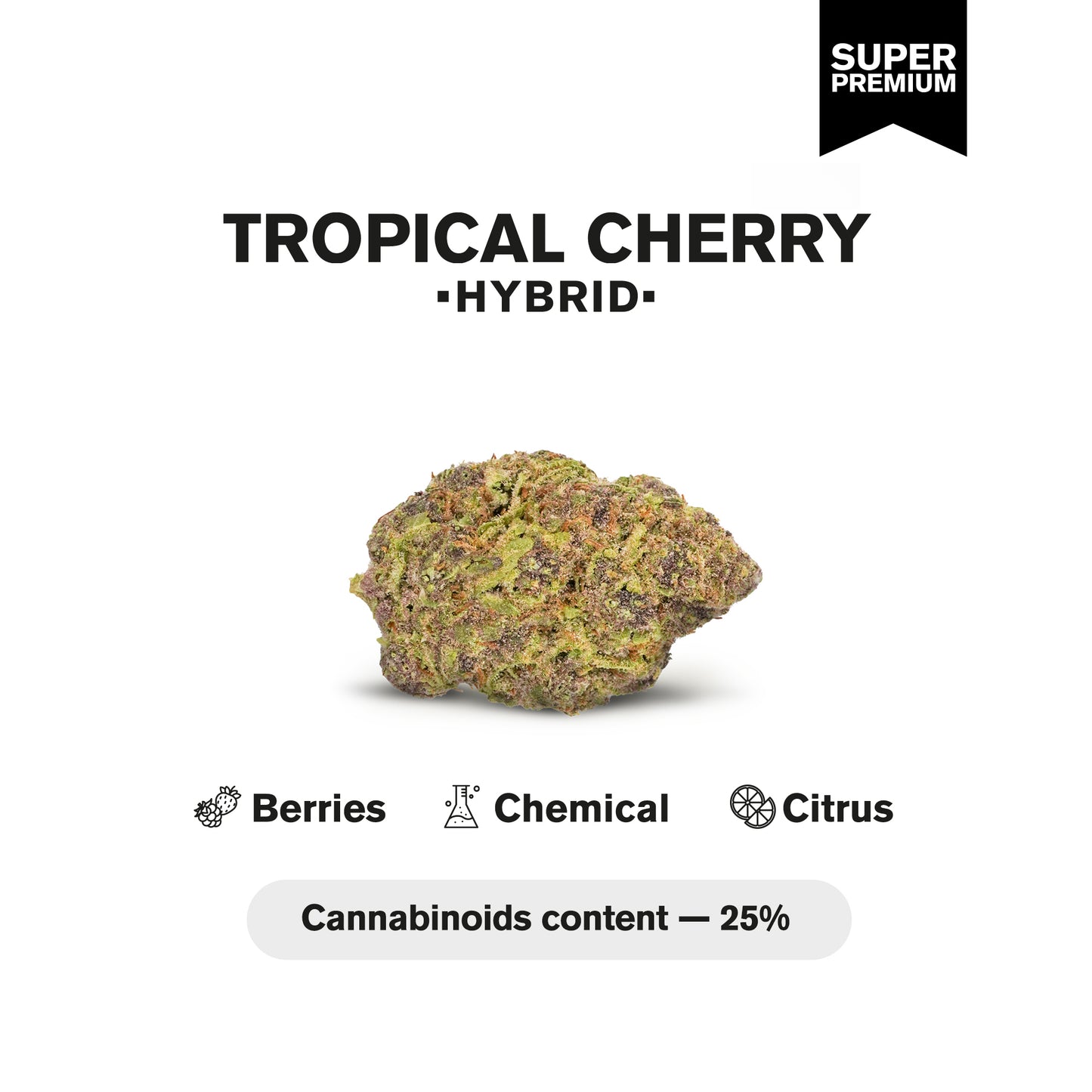 Tropical Cherry Flower - Hybrid - THCA