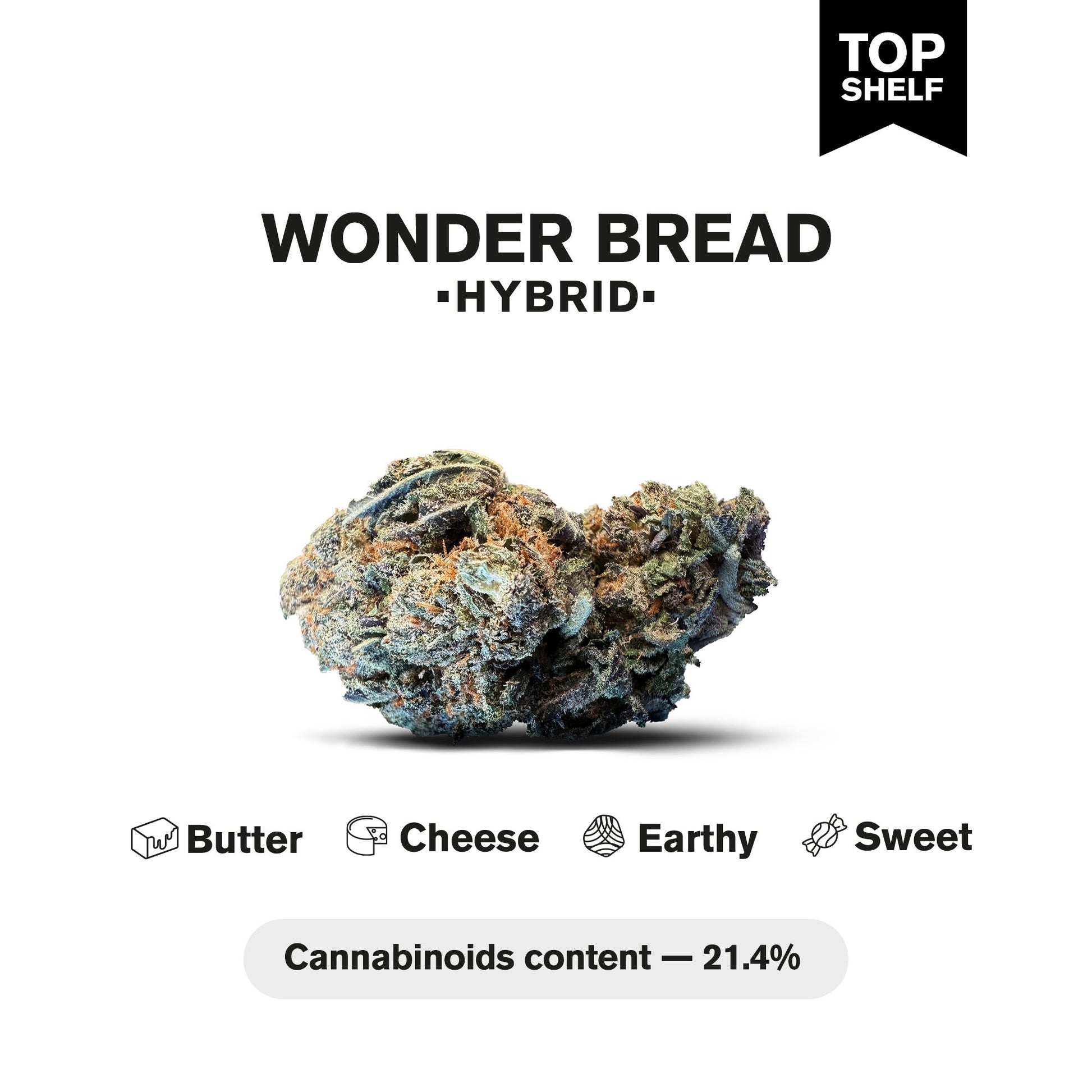 Wonder Bread Flower - Hybrid - THCA